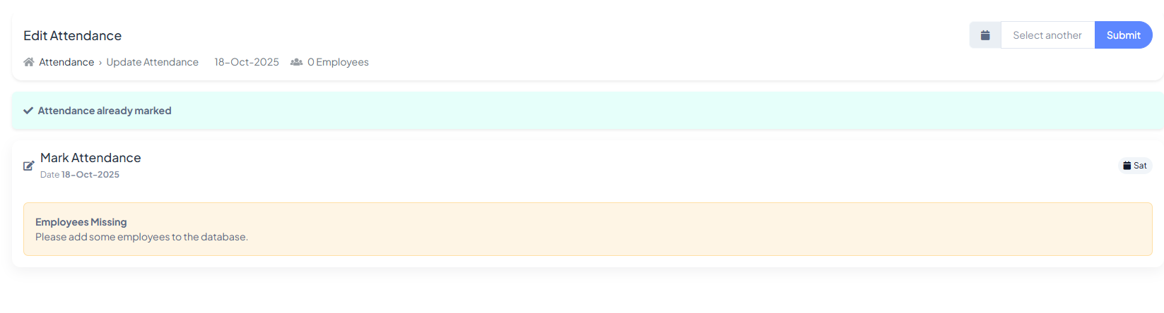Mark or edit attendance